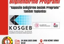 KOSGEB Destekleri Tanıtım Toplantısı ATSO’da Başlıyor