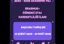 2024-2025 Akademik Yılı Erasmus Staj Hareketliliği Başlıyor