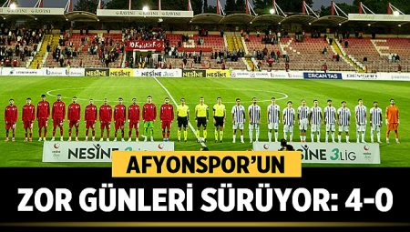 Afyonspor’un Zor Günleri Sürüyor: Balıkesir’de Puansız Döndü