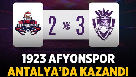 1923 Afyonspor Antalya’da Kazandı: Zirve Yarışı Sürüyor
