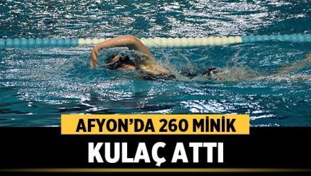 Afyon’da 260 Minik Kulaç Attı