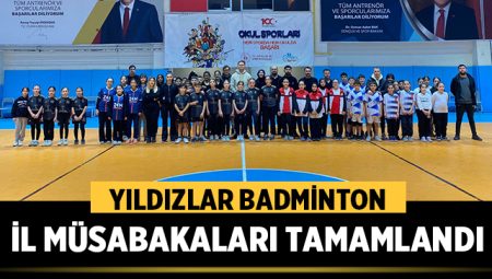 Afyonkarahisar'da Yıldızlar Badminton İl Müsabakaları Tamamlandı