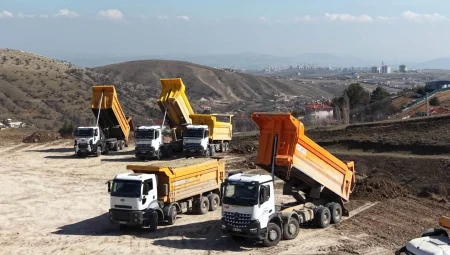 Ankara Keçiören’de dron destekli hafriyat kamyonu denetimi