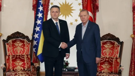 Cumhurbaşkanı Erdoğan, Beçiroviç’i Dolmabahçe’de ağırladı