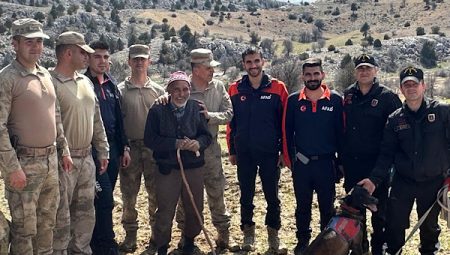 Karaman’da kaybolan yaşlı vatandaş iz takip köpeğiyle bulundu