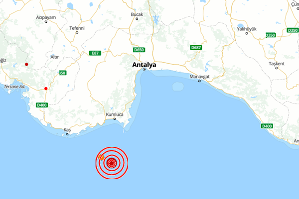 4.7 büyüklüğünde deprem – Akdeniz’de