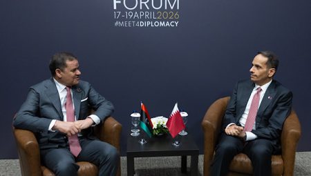 Al Thani, Libya Ulusal Birlik Devleti Hükümeti Başkanı Al Dbeiba ile temas kurdu