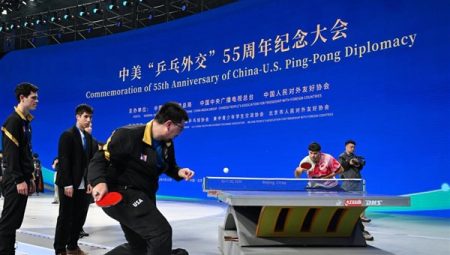 Çin-ABD Ping Pong Diplomasisi’nin 55. yılı için anma toplantısı