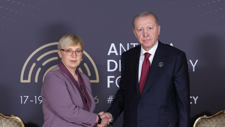 Erdoğan, Slovenya Cumhurbaşkanı Musar ile buluştu