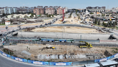 Konya’da Otogar Kavşağı ve Tramvay Hattı çalışmaları kesintisiz ilerliyor