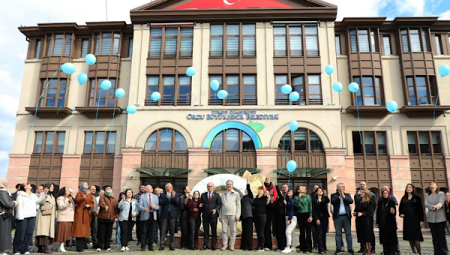 Ordu’da otizm farkındalığı için mavi balonlar gökyüzüne bırakıldı