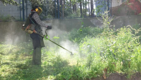 Bursa Osmangazi’de yabani ot temizliği
