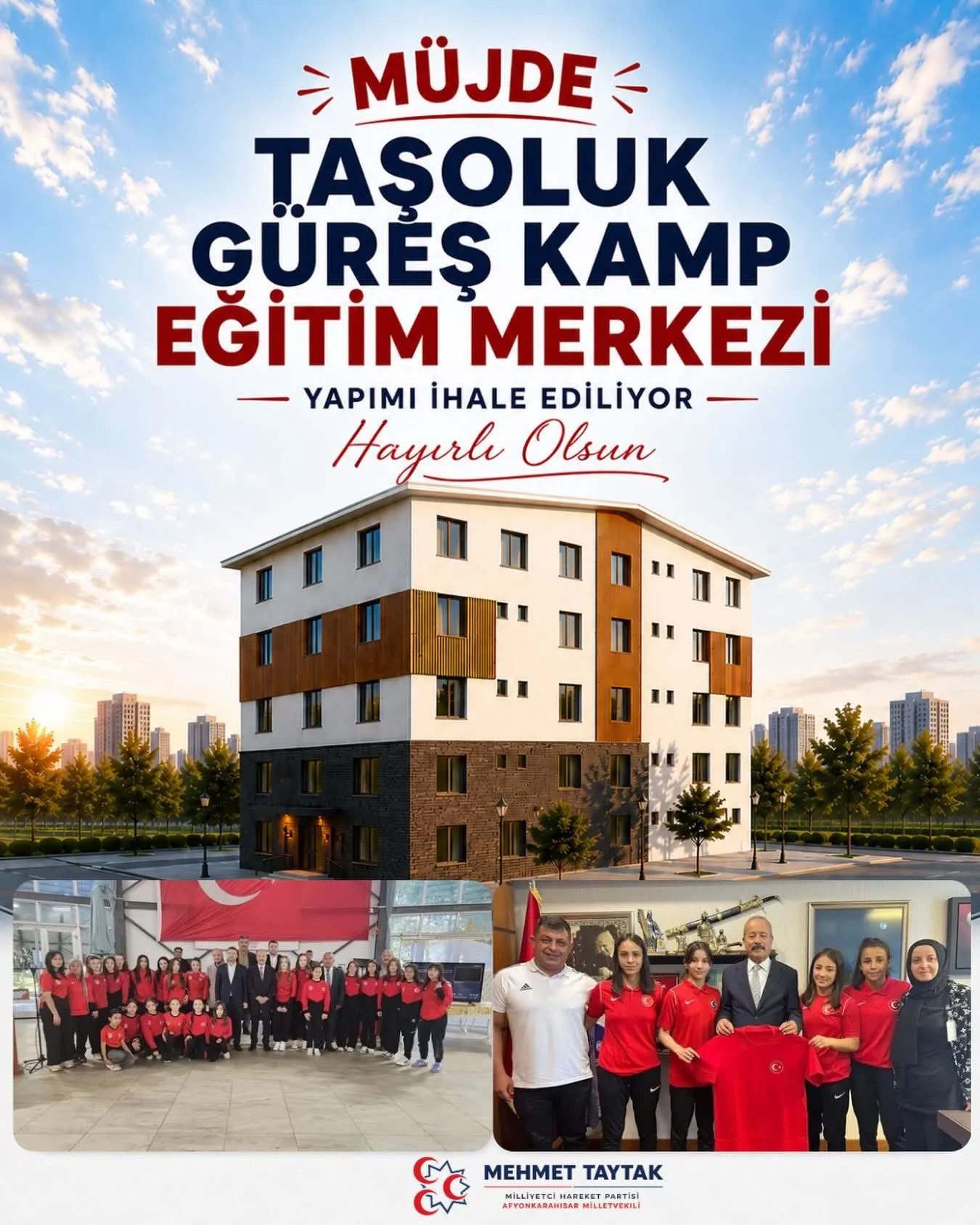 Afyonkarahisar’a Yeni Spor Yatırımı: Taşoluk Güreş Kamp Eğitim Merkezi İhalesi Başlıyor