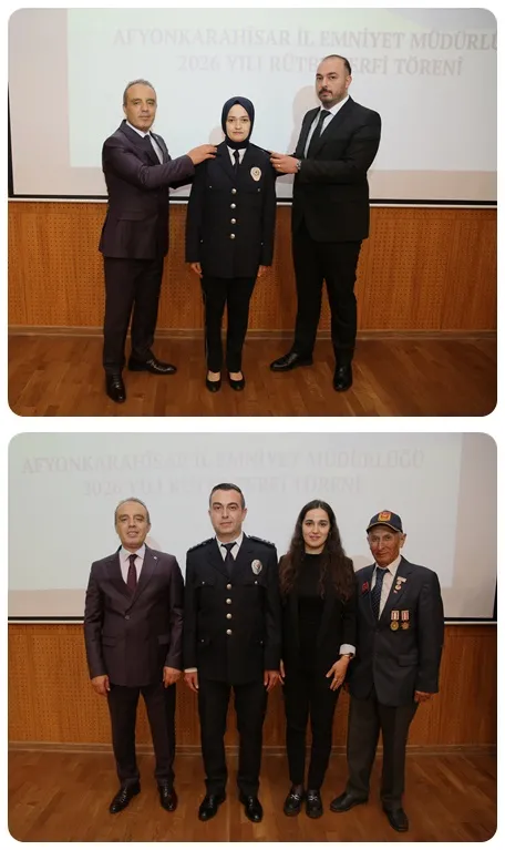 Afyonkarahisar’da Polis Teşkilatına Rütbe Terfi Töreni