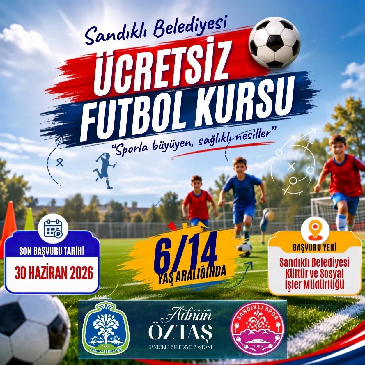 Sandıklı Belediyesi’nden Çocuklara Ücretsiz Futbol Eğitimi Fırsatı