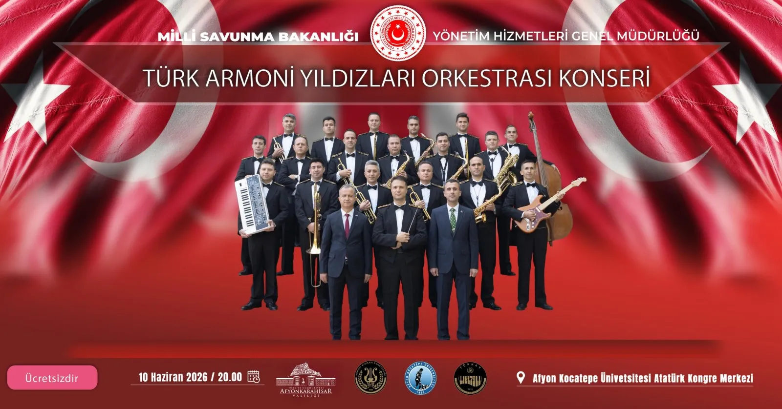 Türk Armoni Yıldızları Orkestrası Afyonkarahisar’da Sahne Alacak