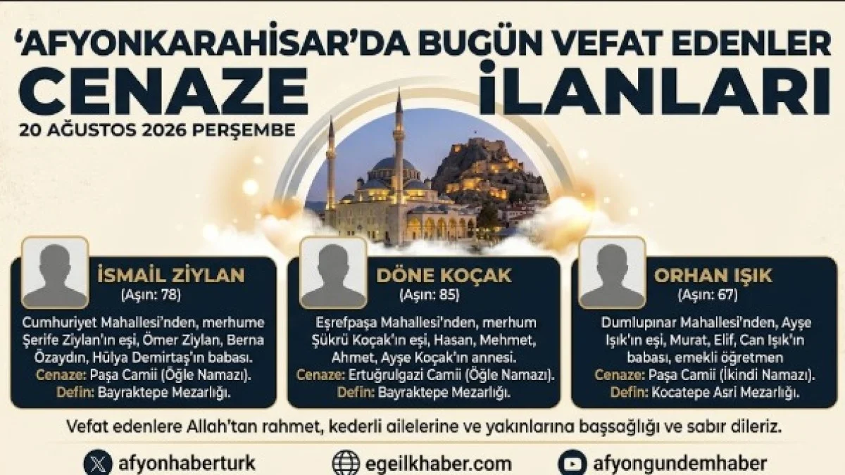 Afyonkarahisar Cenaze İlanları